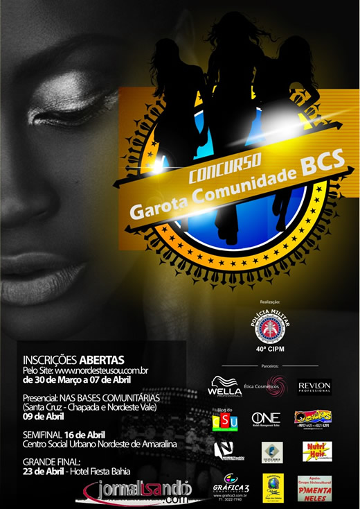 Abertas as inscrições para o Concurso Garota Comunidade BCS