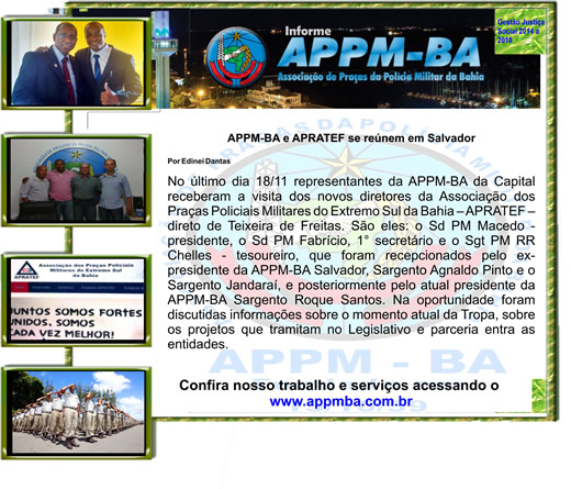 APPM-BA e APRATEF se reúnem em Salvador