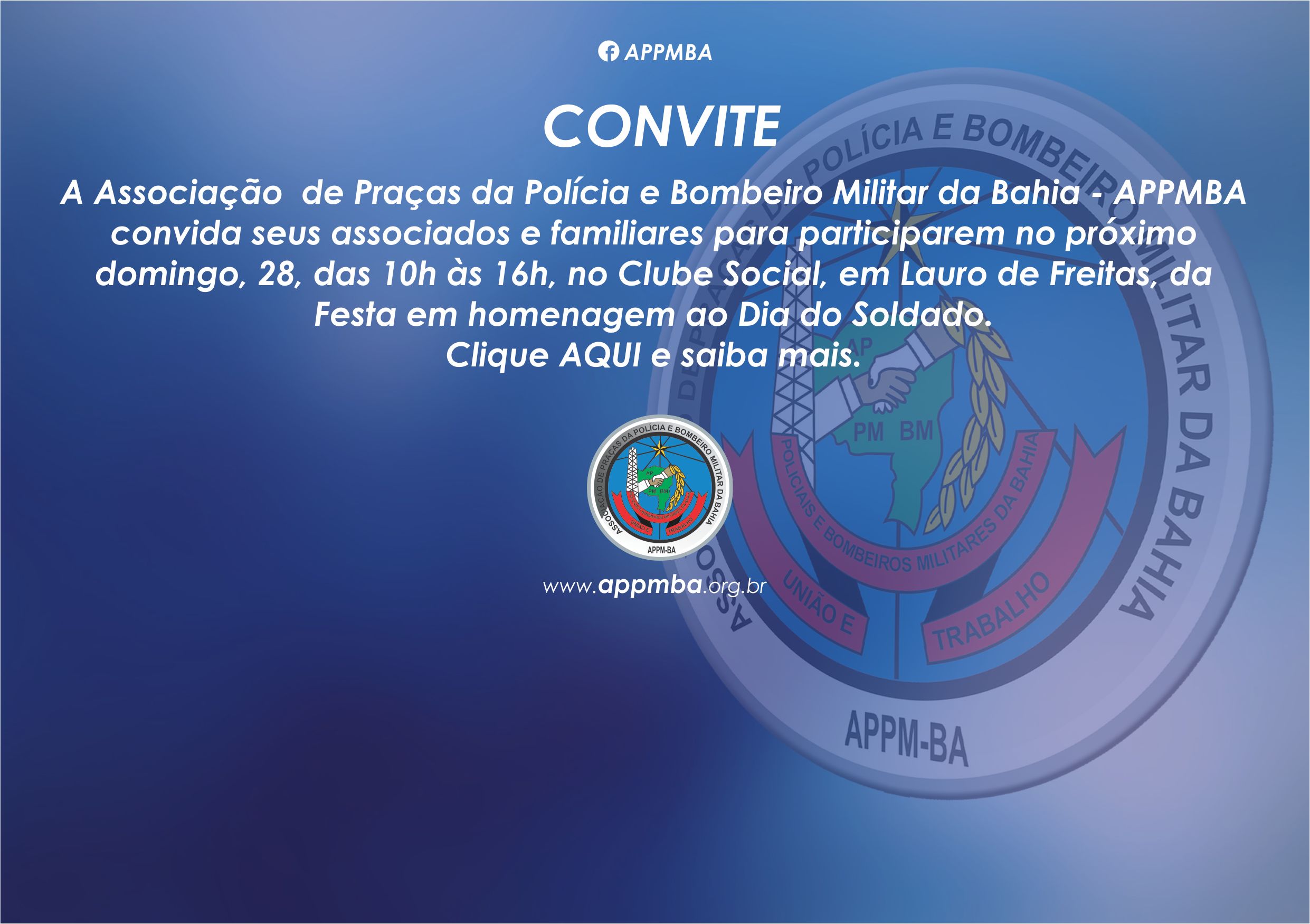 Convite - Homenagem ao Dia do Soldado