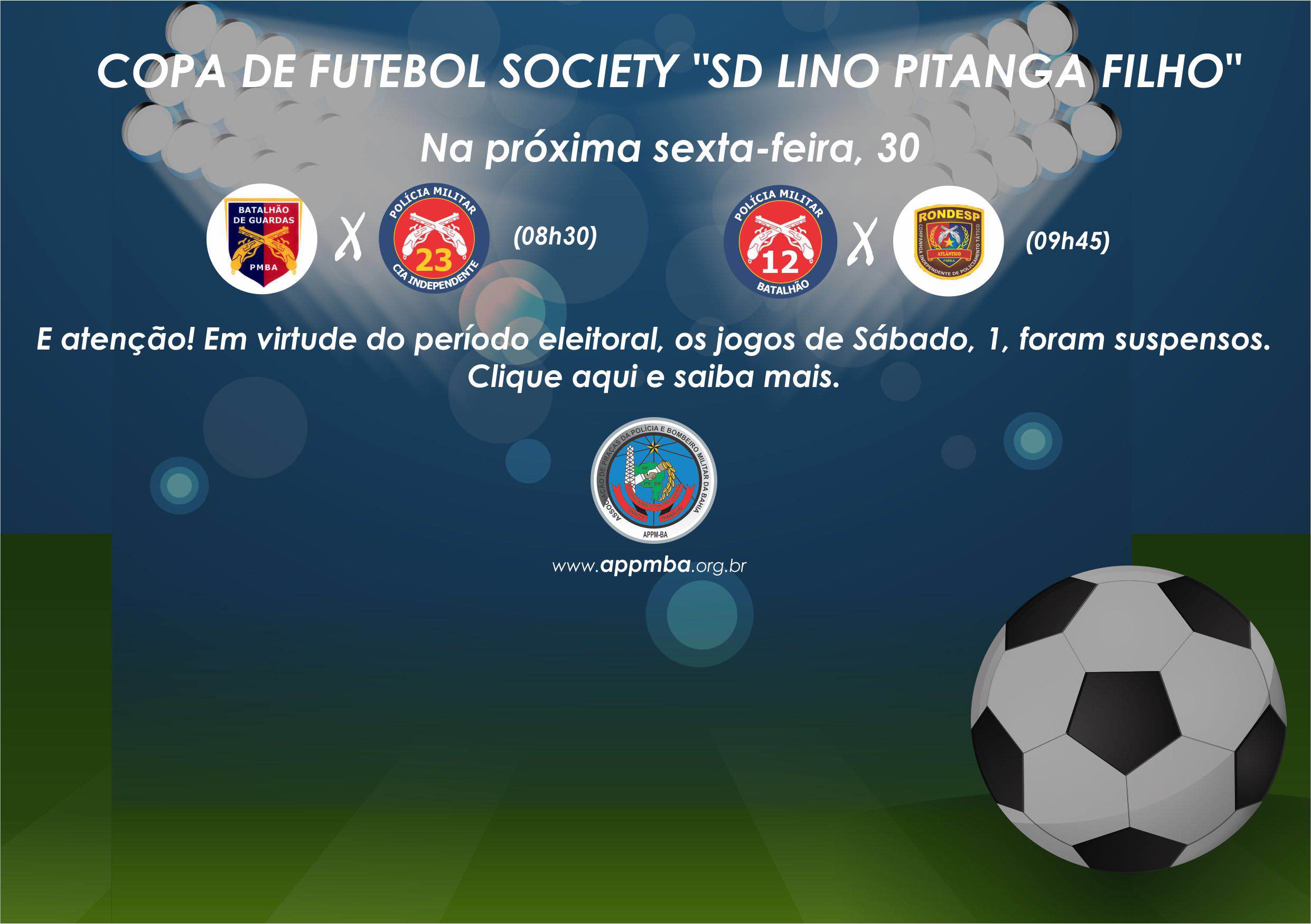 CONVITE - Copa de Futebol Society SD Lino Pitanga Filho