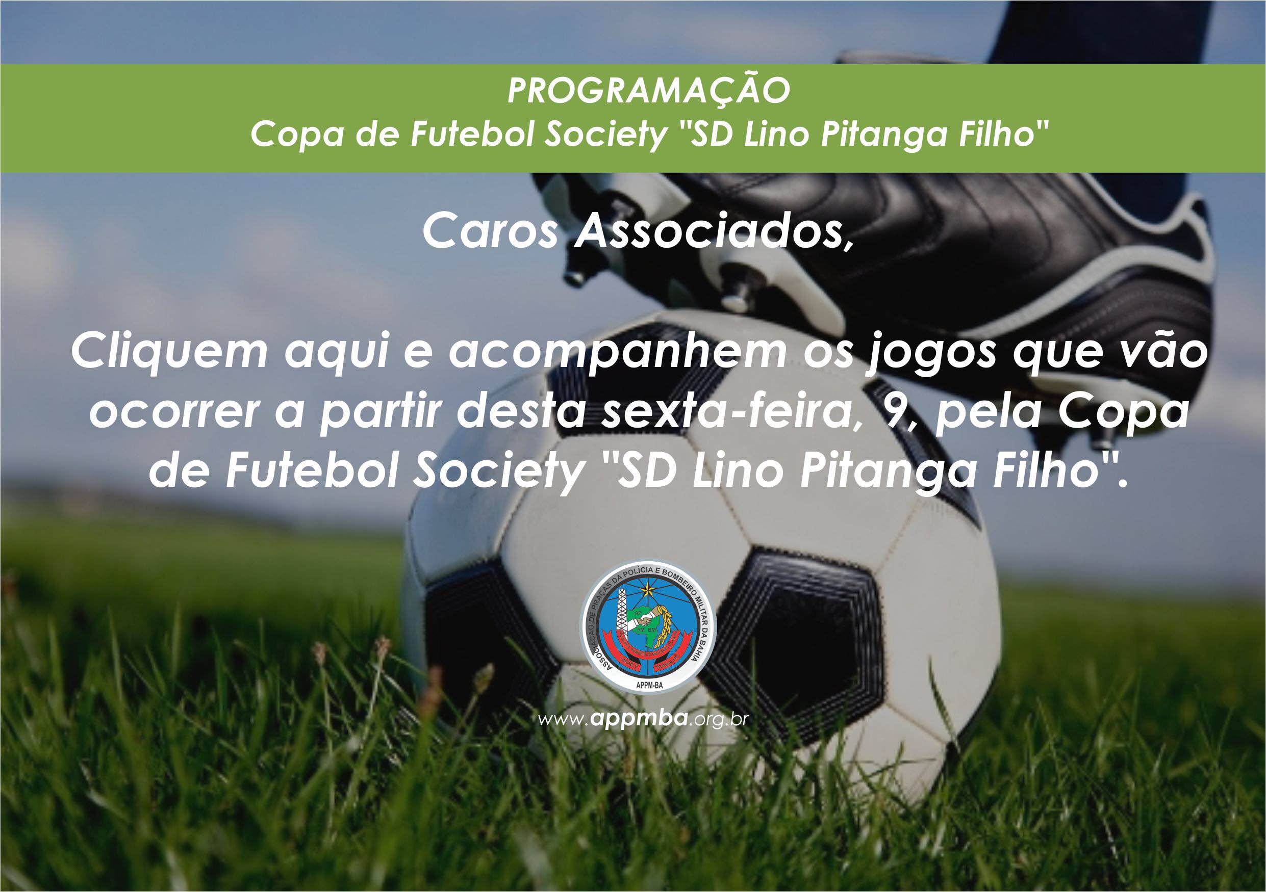 Programação da Copa SD Lino Pitanga, dias 9 e 10/12