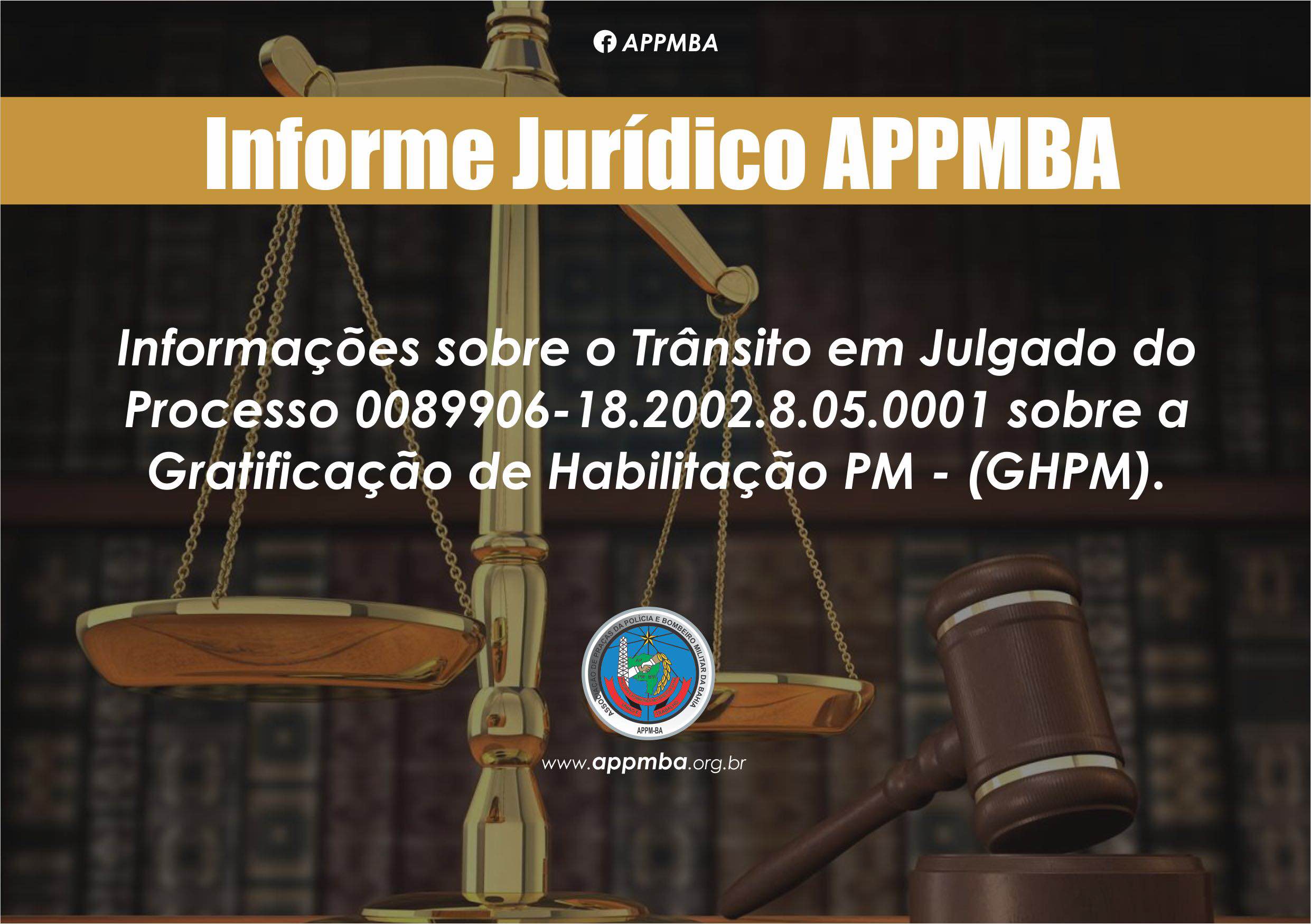 APPMBA convoca associados comtemplados no processo da GHPM