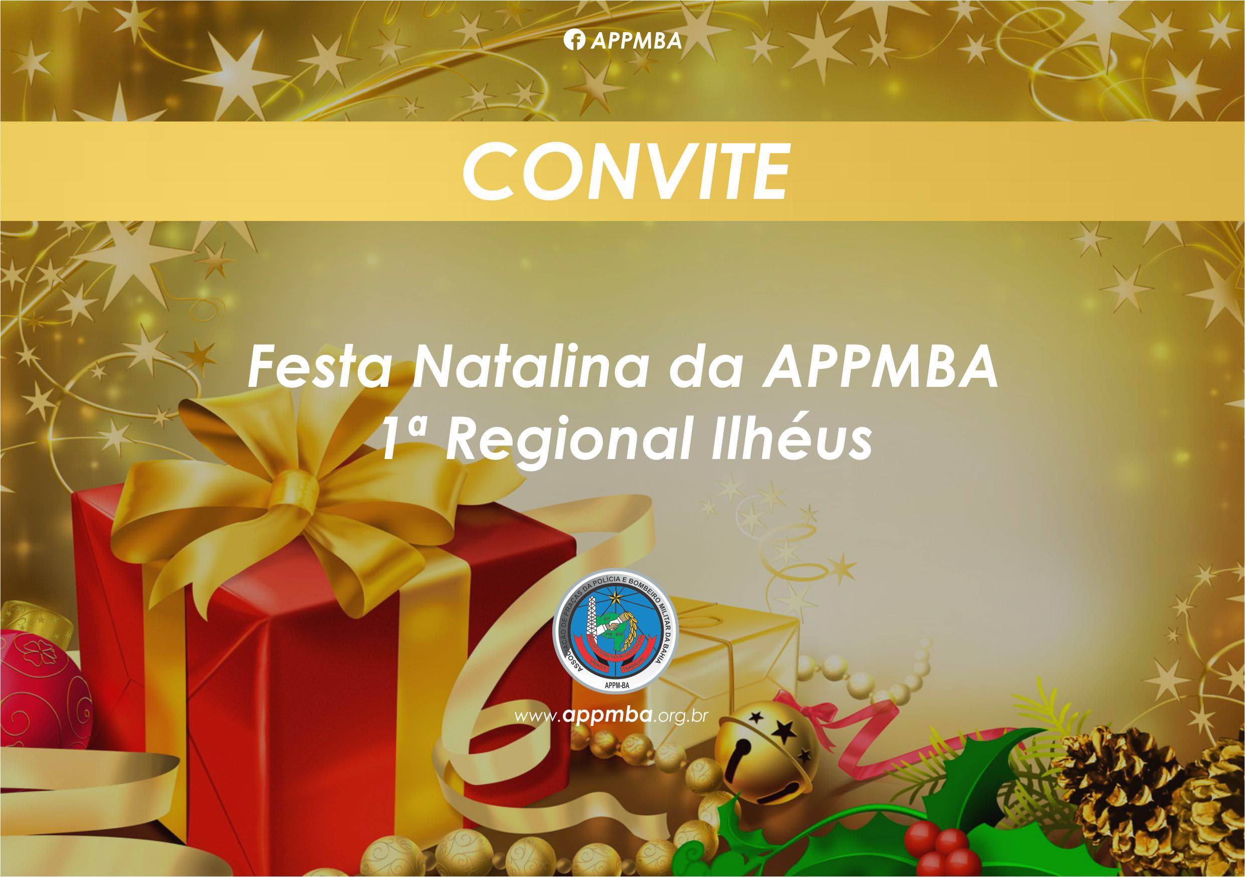 APPMBA / 1ª Regional Ilhéus convida associados para confraternização natalina