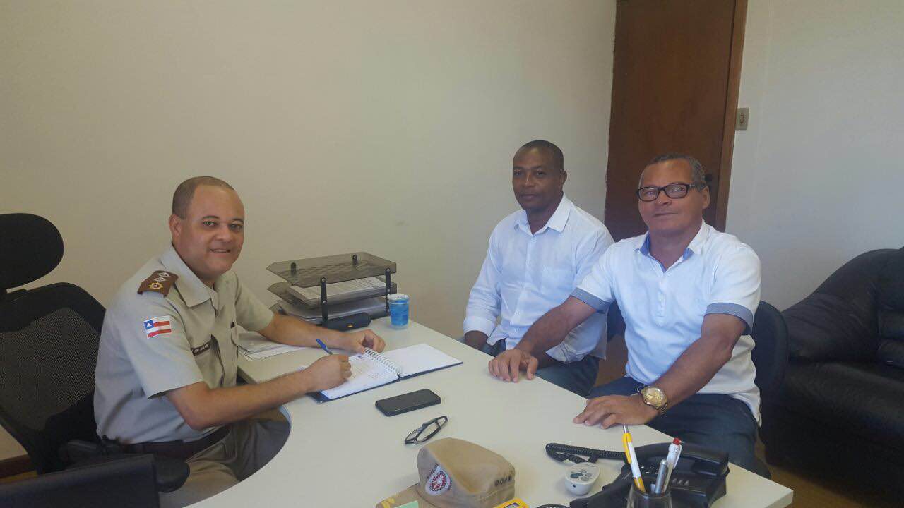 Diretoria da APPMBA apresenta  reivindicações da tropa ao comandante da 41ª CIPM / Federação, Major PM Adilson de Santana