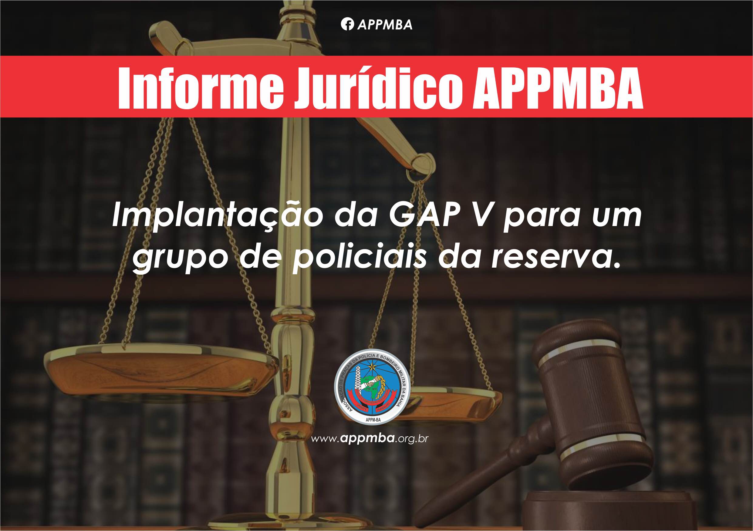 A APPMBA informa que foi implantada neste mês de janeiro, a GAP V para um grupo de associados da reserva