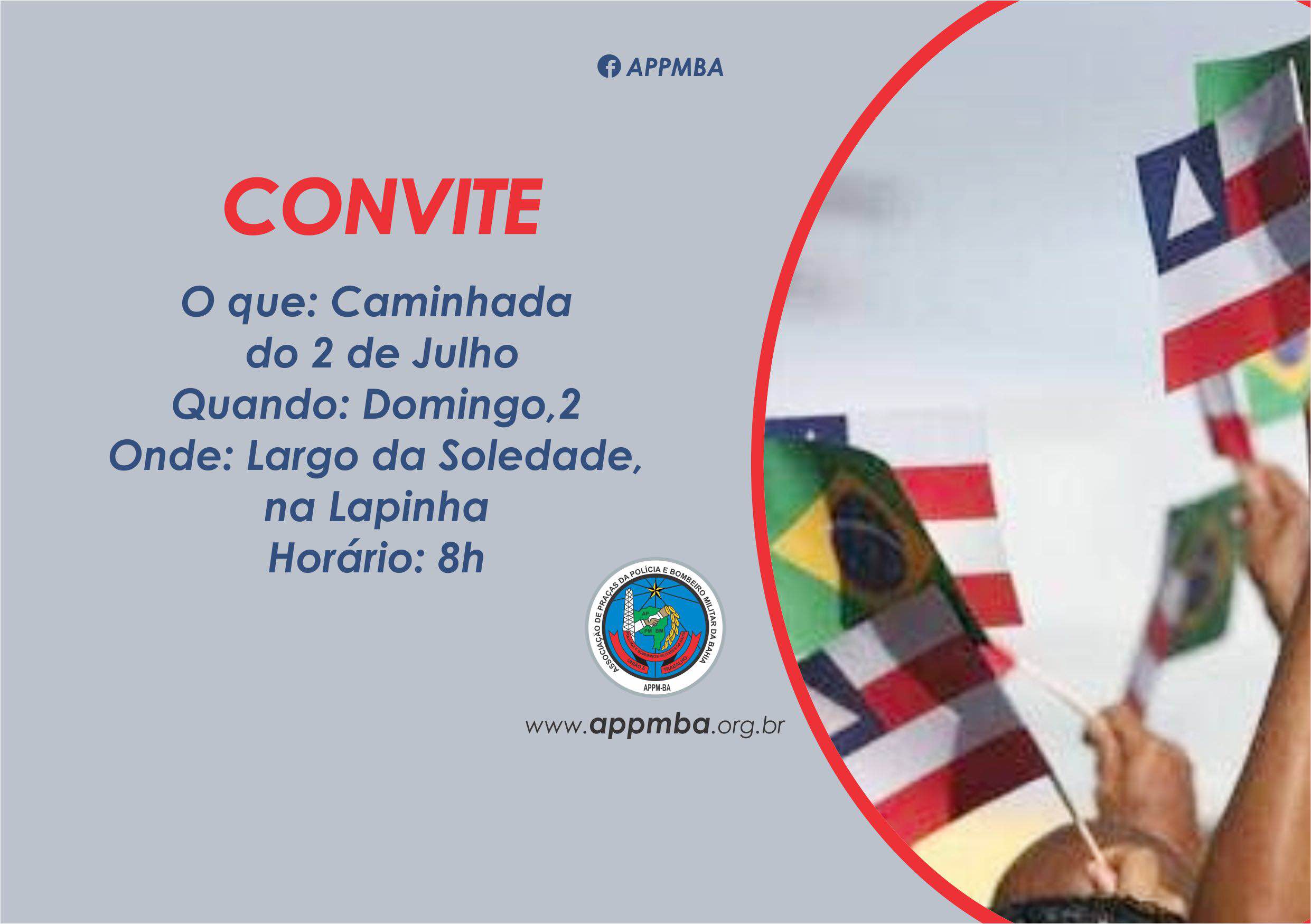 Convite - Caminhada do 2 de Julho