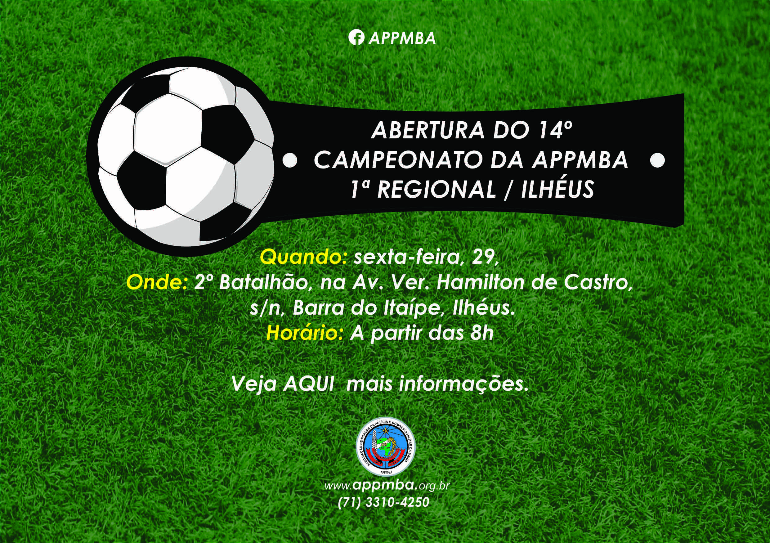 14º Campeonato da APPMBA - 1ª Regional / Ilhéus começa sexta-feira, 29