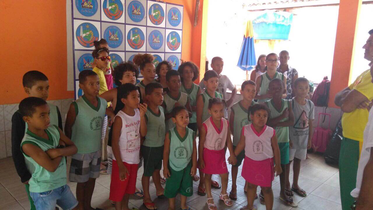 Clube Social da APPMBA recebe visita de alunos da  Creche Jaraguá