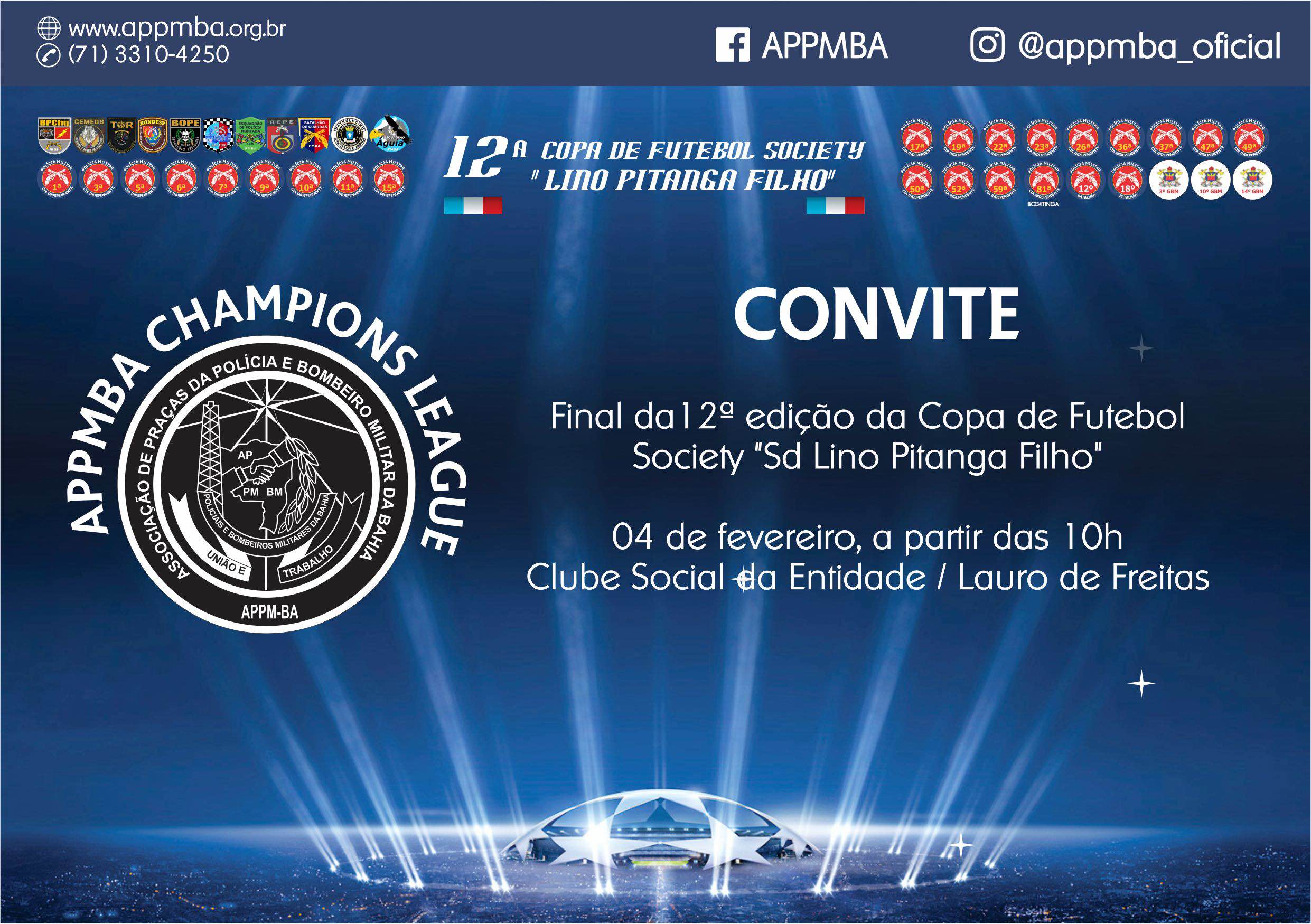 Convite - Final da Copa Lino Pitanga