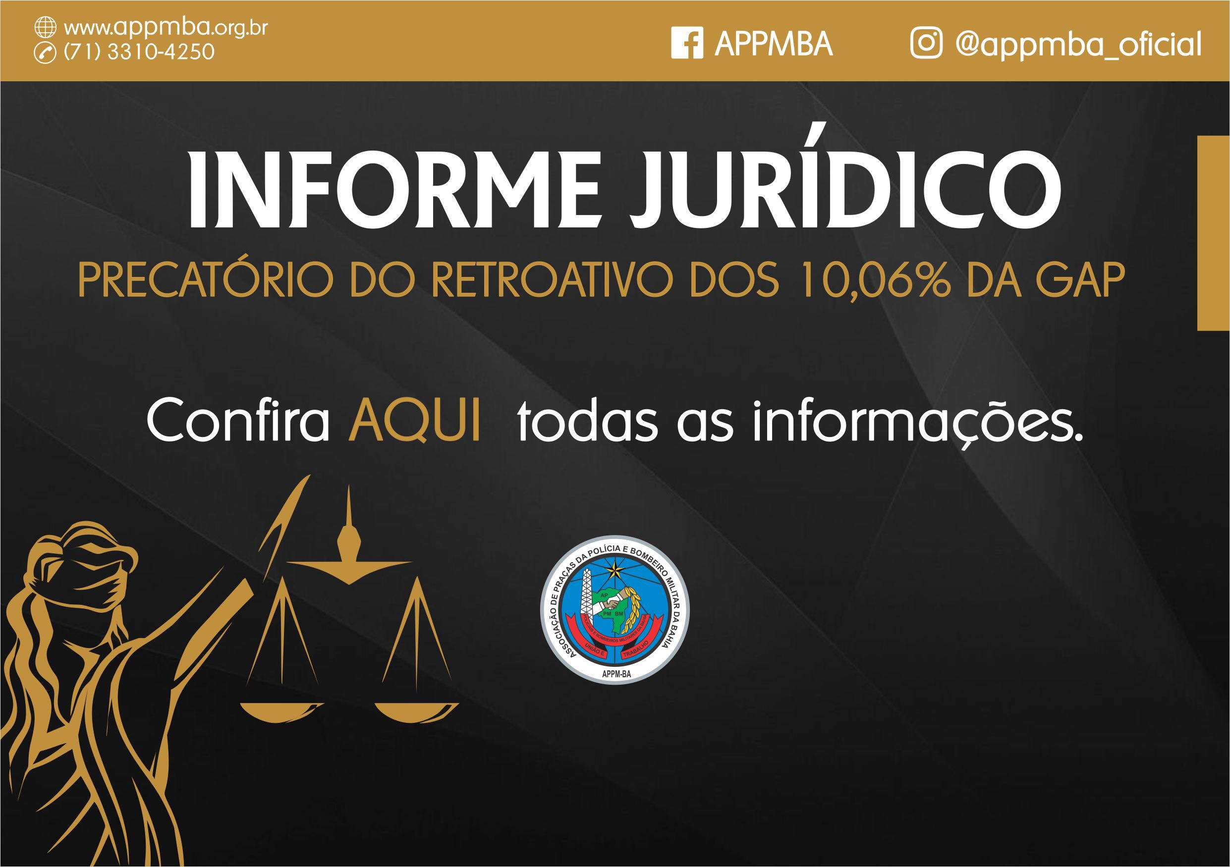 Informe Jurídico - Precatório do retroativo dos 10,06% da GAP