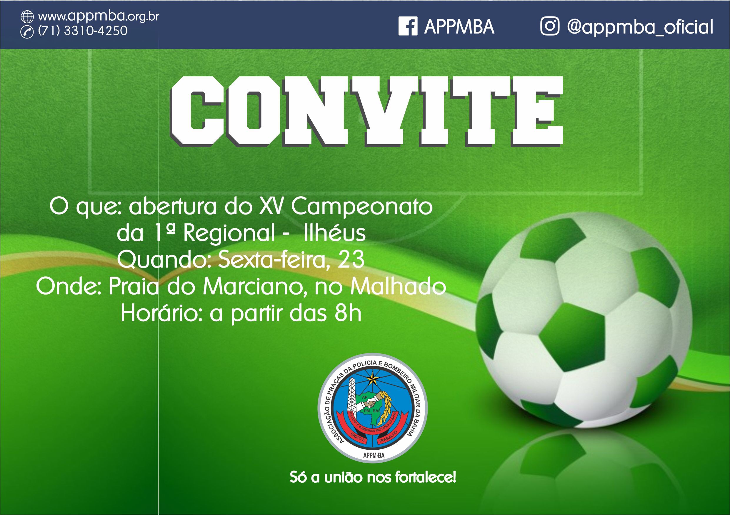 Convite - Campeonato 1ª Regional de Ilhéus