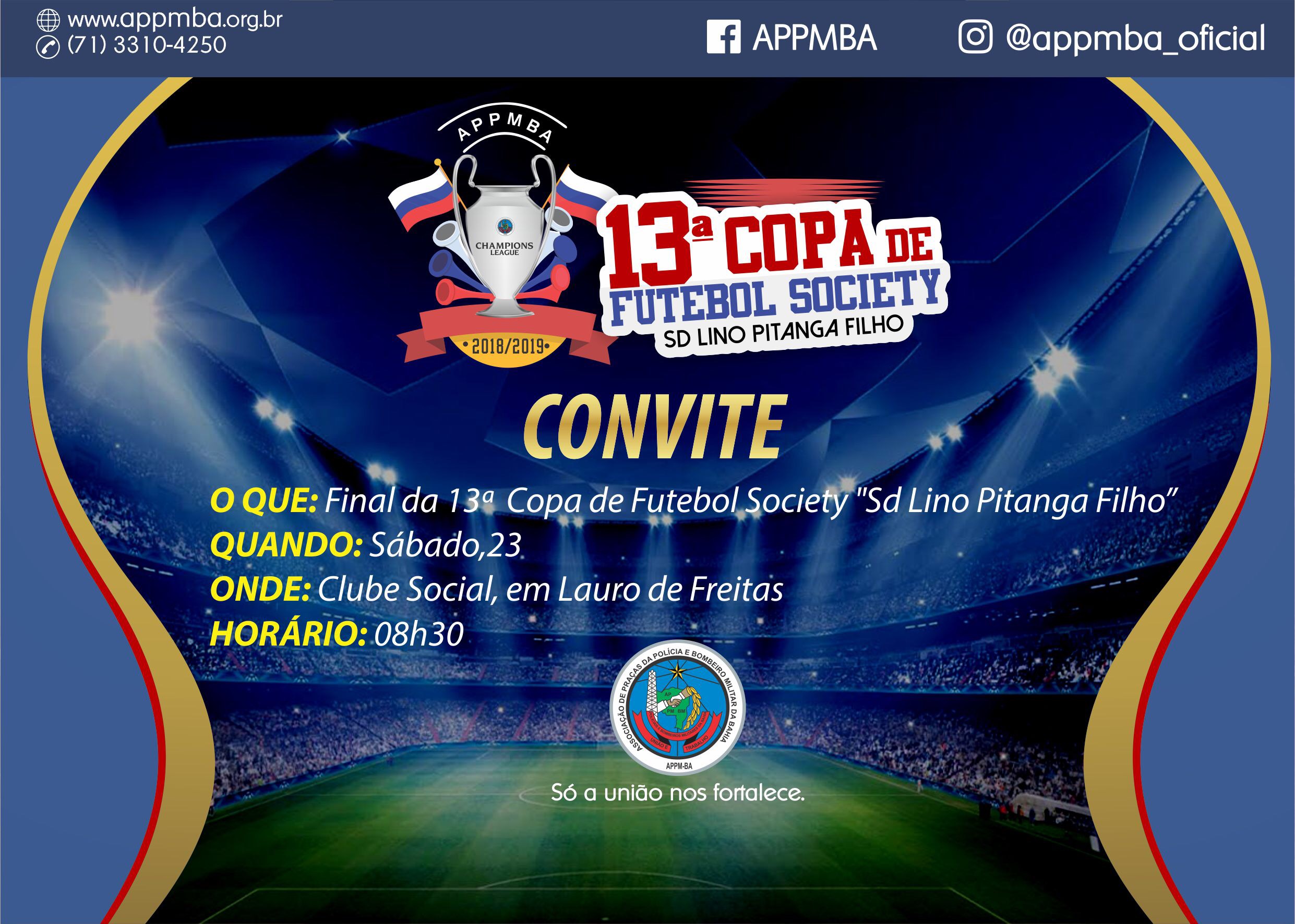 Convite - Final da 13ª Copa Lino Pitanga