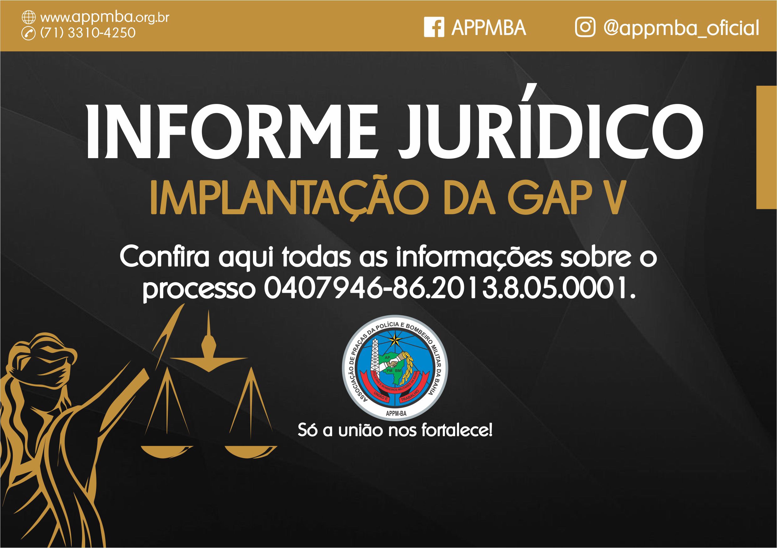 Informe Jurídico - Implantação da GAP V (processo 0407946-86.2013.8.05.0001)