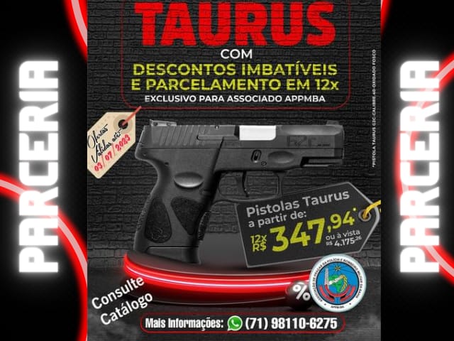 Parceira APPMBA e Taurus - CATÁLOGO DE ARMAS JUNHO 2023
